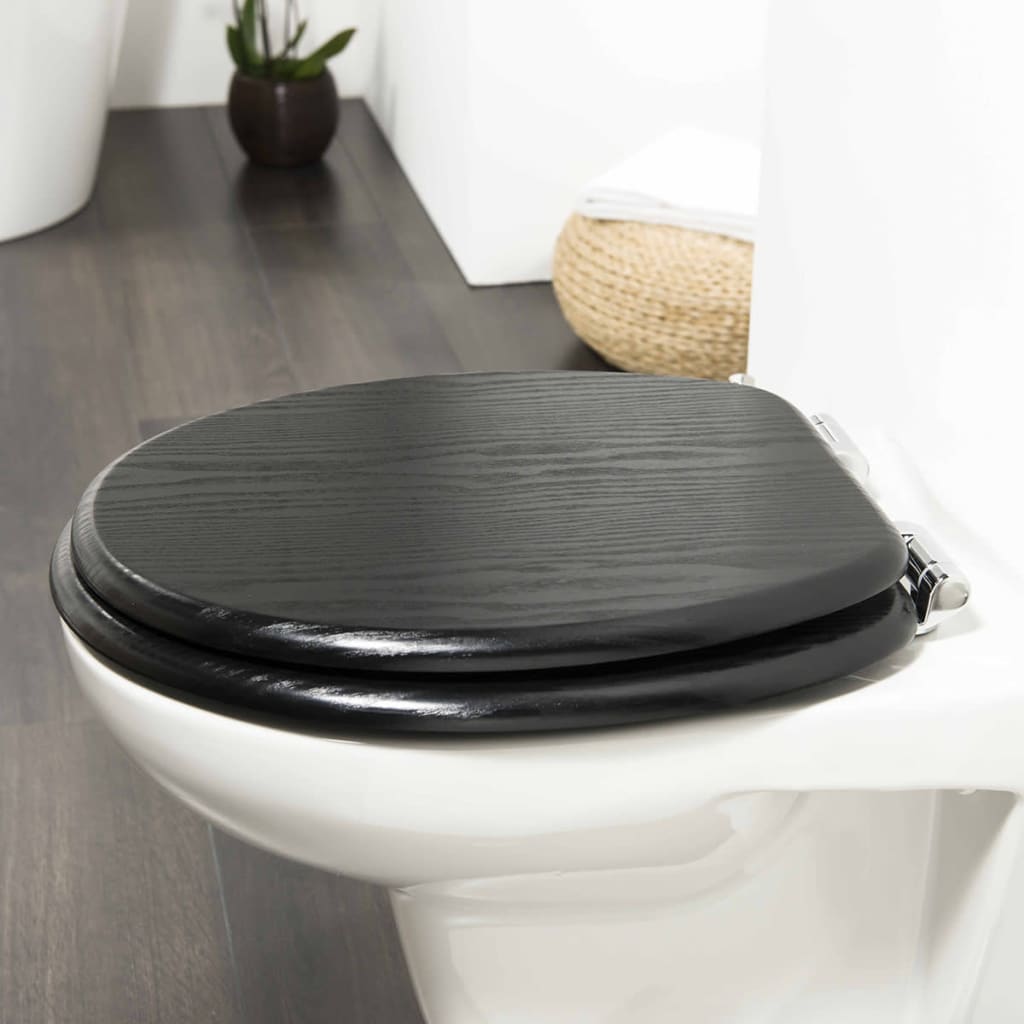 Tiger Sedile WC a Chiusura Morbida Blackwash in MDF Nero 252030746