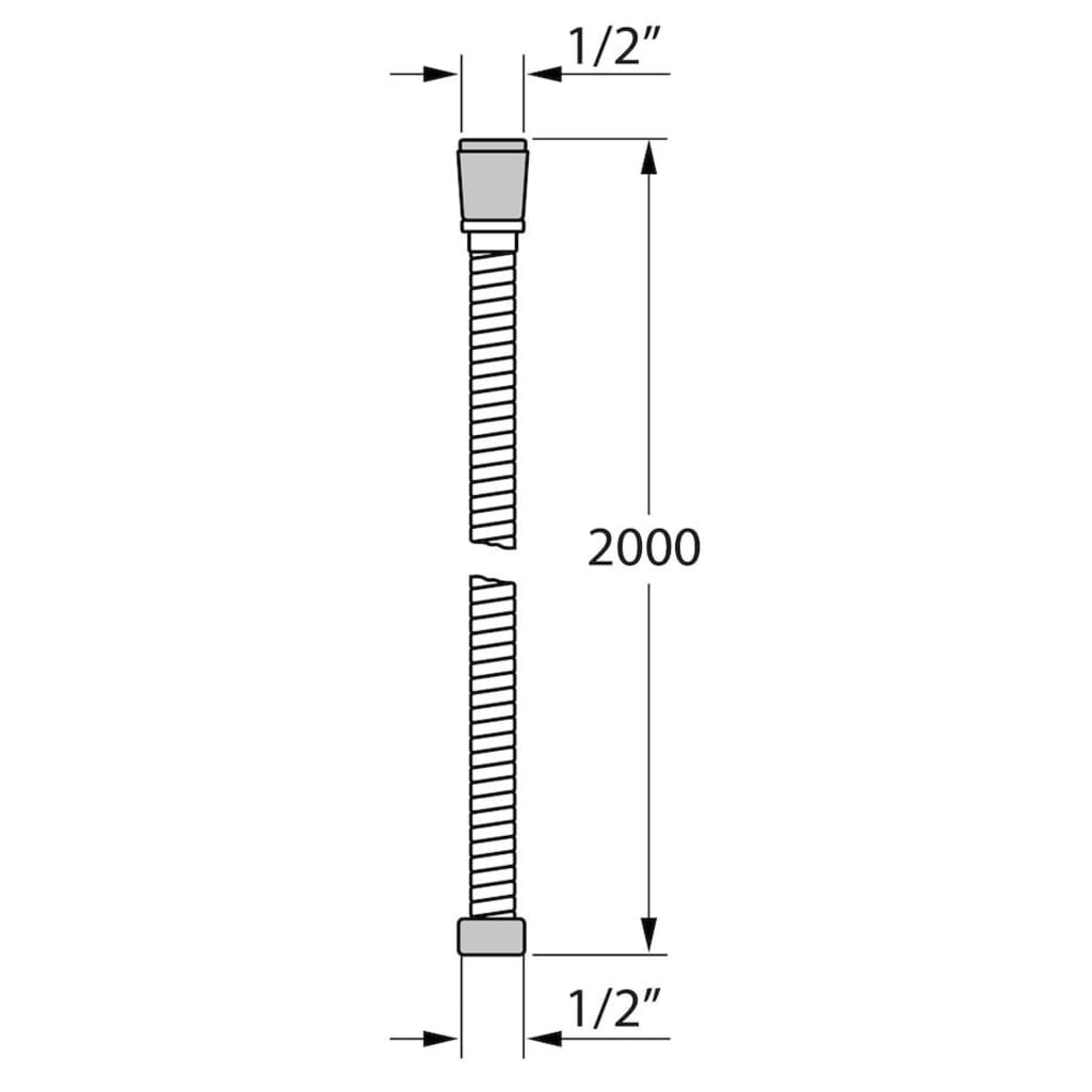 Tiger Tubo per Doccia Fluxhose 200 cm Cromato