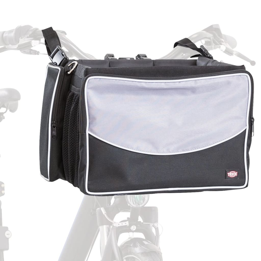 TRIXIE Cestino Anteriore Bici per Animali 41x26x26 cm Nero e Grigio - homemem39