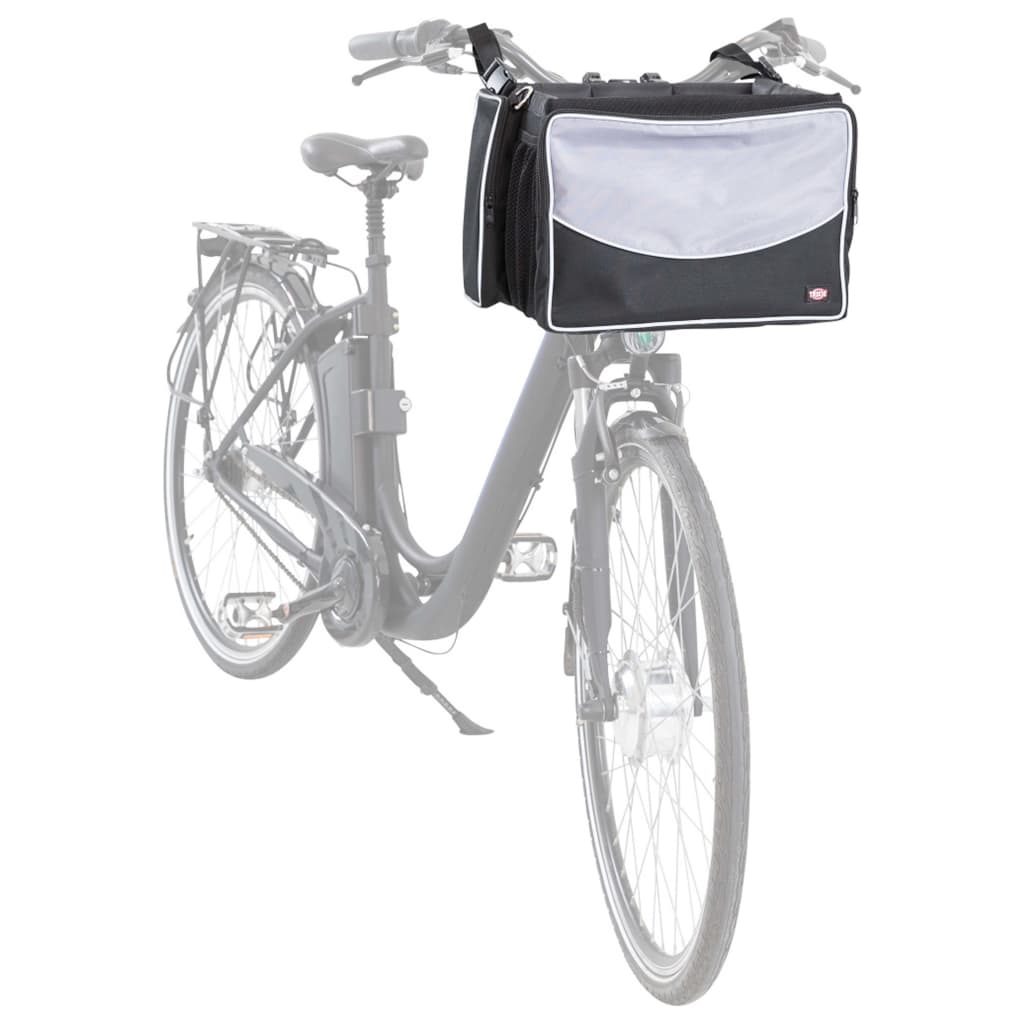 TRIXIE Cestino Anteriore Bici per Animali 41x26x26 cm Nero e Grigio - homemem39