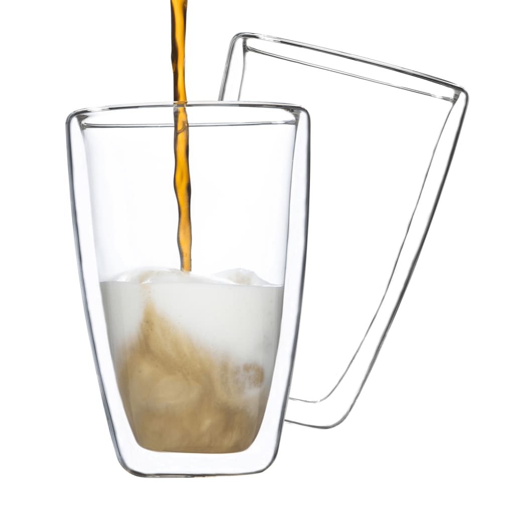 HI Set Bicchieri Latte Macchiato 2 pz 400 ml Trasparente