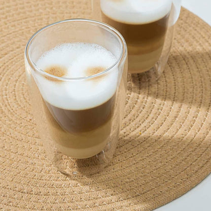 HI Set Bicchieri Latte Macchiato 2 pz 400 ml Trasparente