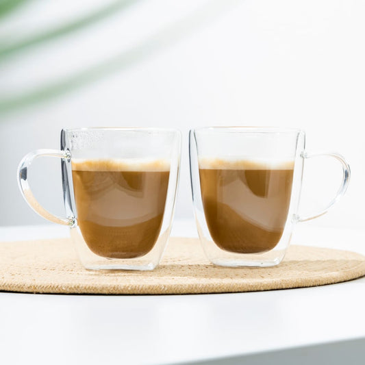 HI Cappuccino-Gläser-Set, 2 Stück, 270 ml, transparent