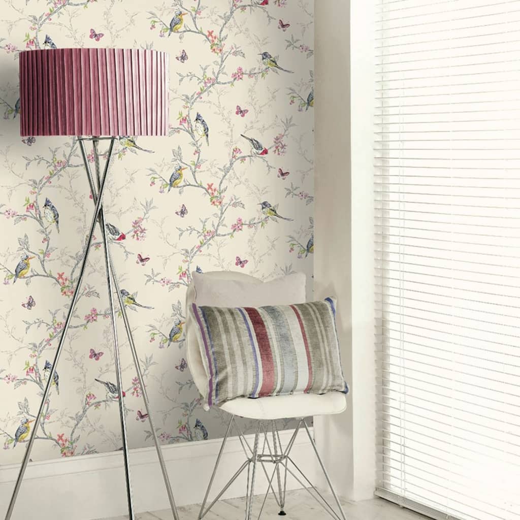 DUTCH WALLCOVERINGS Lilac "Phoebe" Wallpaper