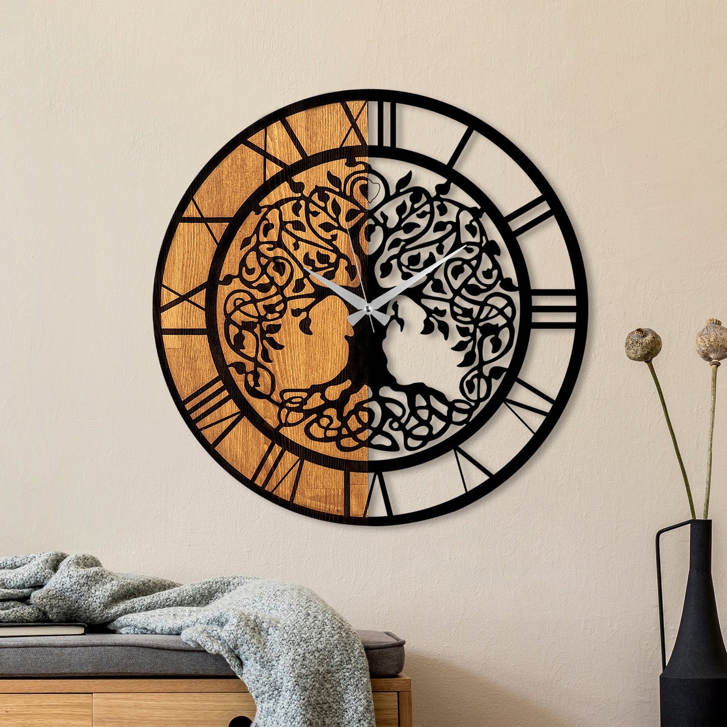 Orologio da Parete Decorativo in Legno
