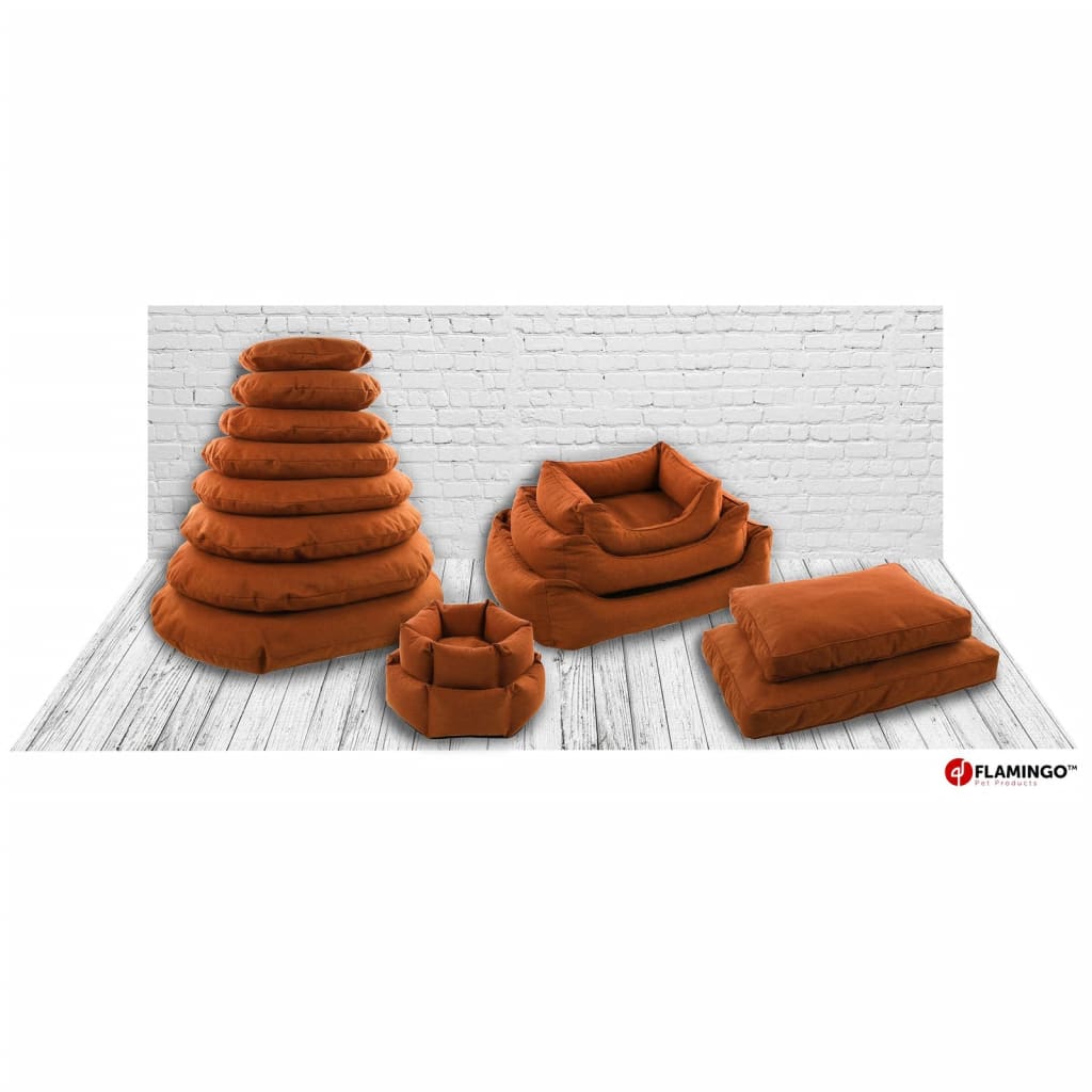 FLAMINGO Cuccia Cani con Cerniera Ziva Esagonale 60x20 cm Terracotta - homemem39