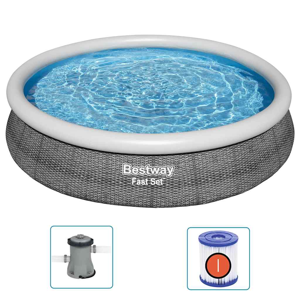 Set Piscina Rotonda 366x76 cm