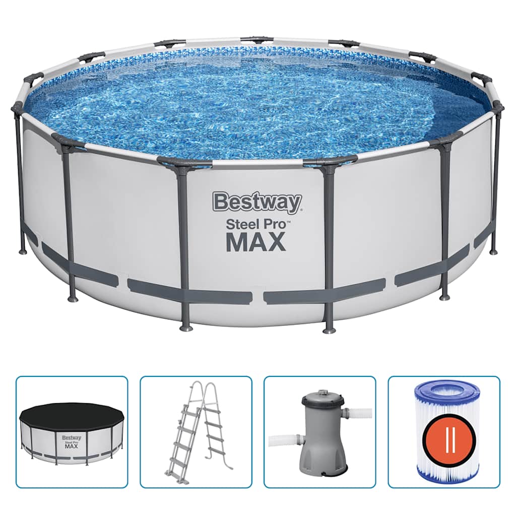 Steel Pro MAX Set Piscina Rotonda 396x122 cm