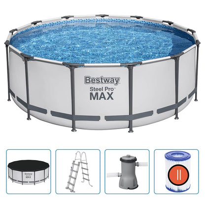 Steel Pro MAX Set Piscina Rotonda 396x122 cm