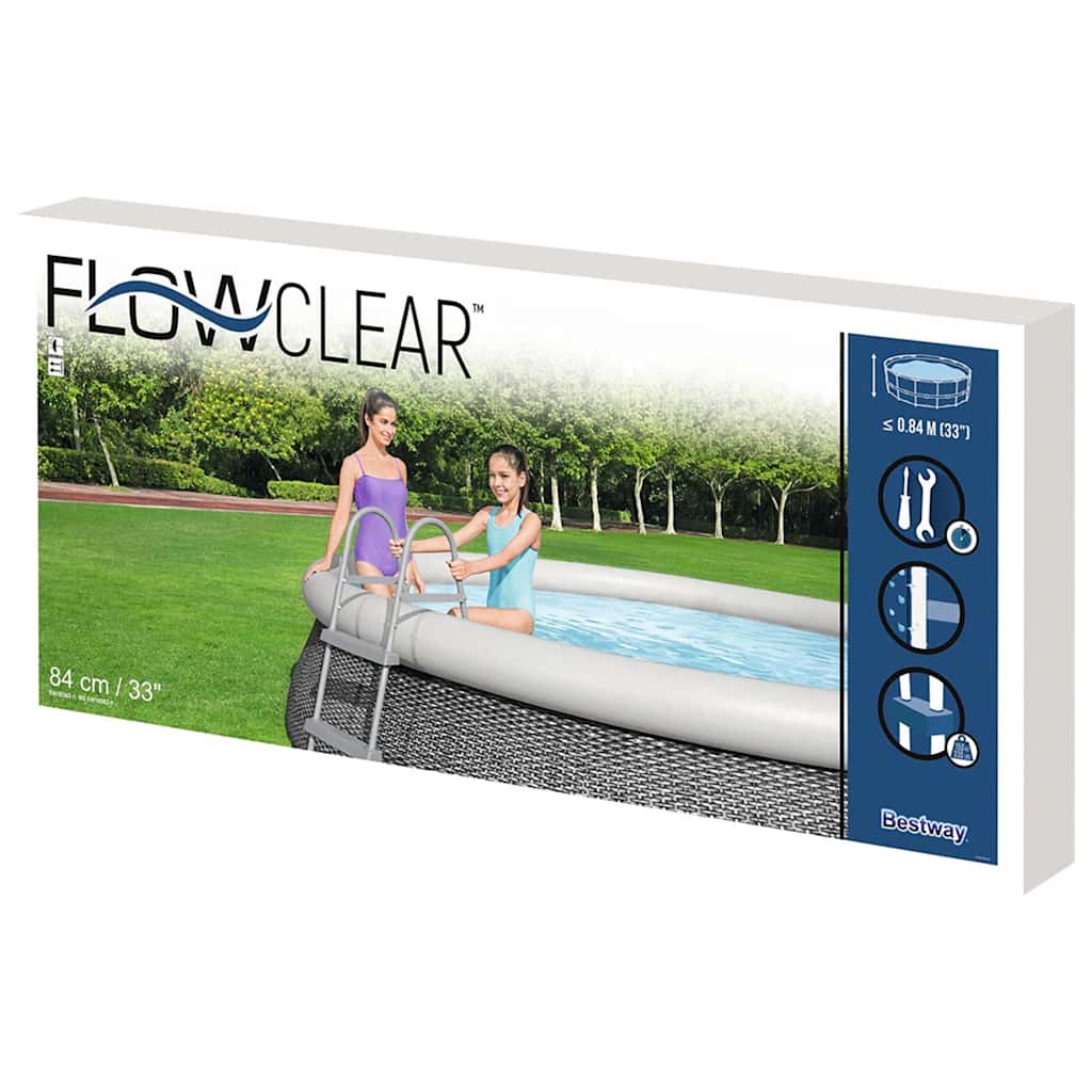 Scaletta per Piscina a 2 Gradini Flowclear 84 cm - homemem39