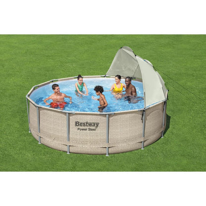 Bestway Tettoia per Piscina Fuori Terra Bianco