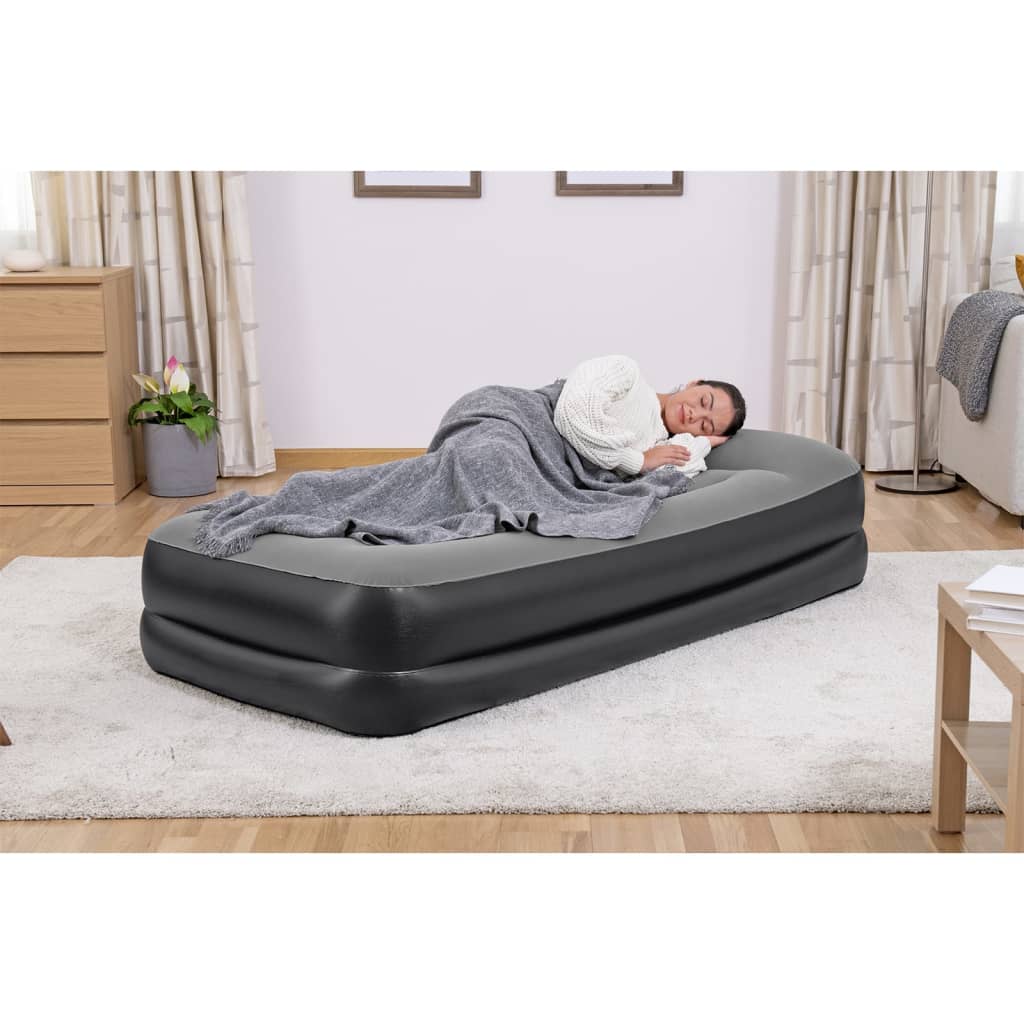 Materasso Gonfiabile Fioccato con Pompa Aria 191x97x46 cm | homemem39