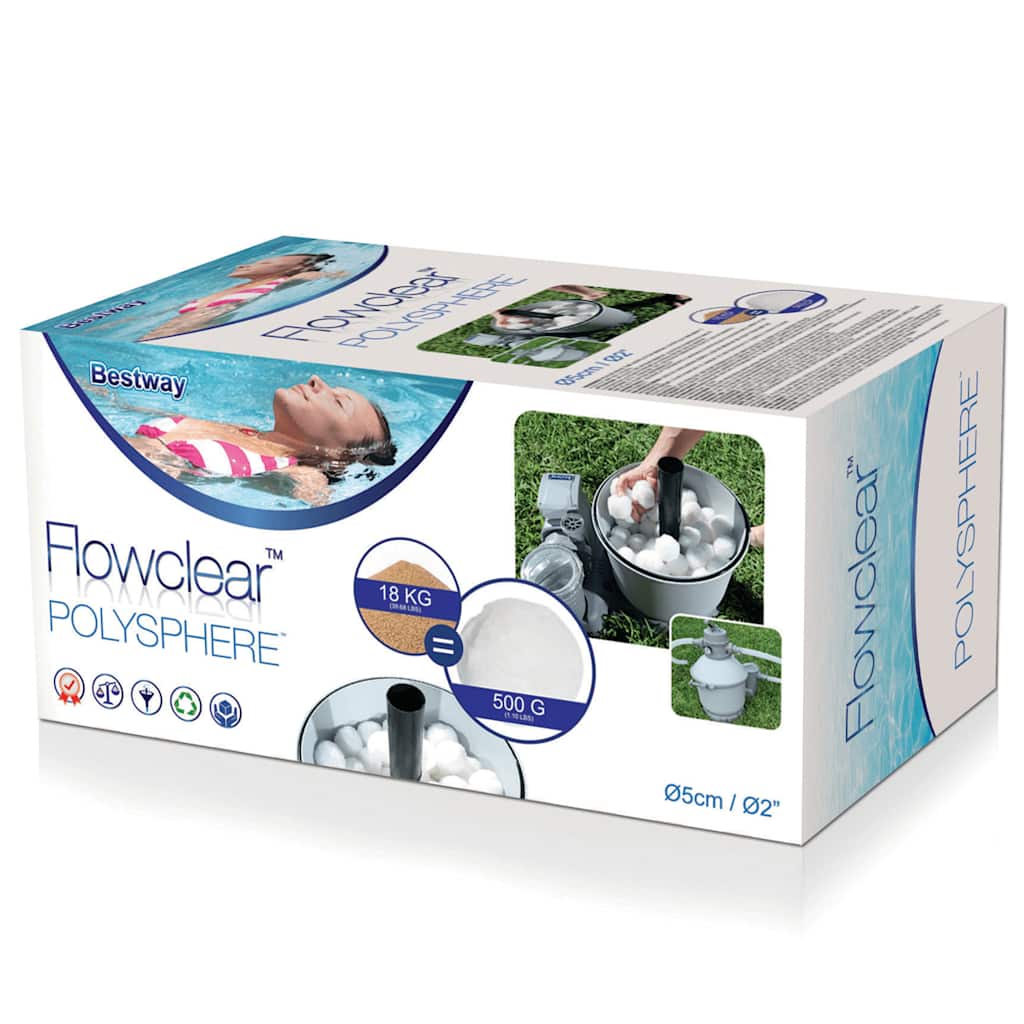 Sfere Filtranti in Polisfera Flowclear 500 g 58475 | homemem39