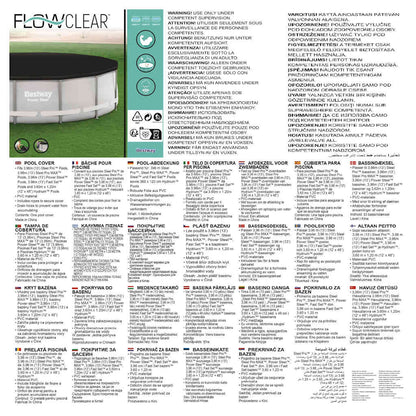 Telo di Copertura per Piscina Flowclear 396 cm