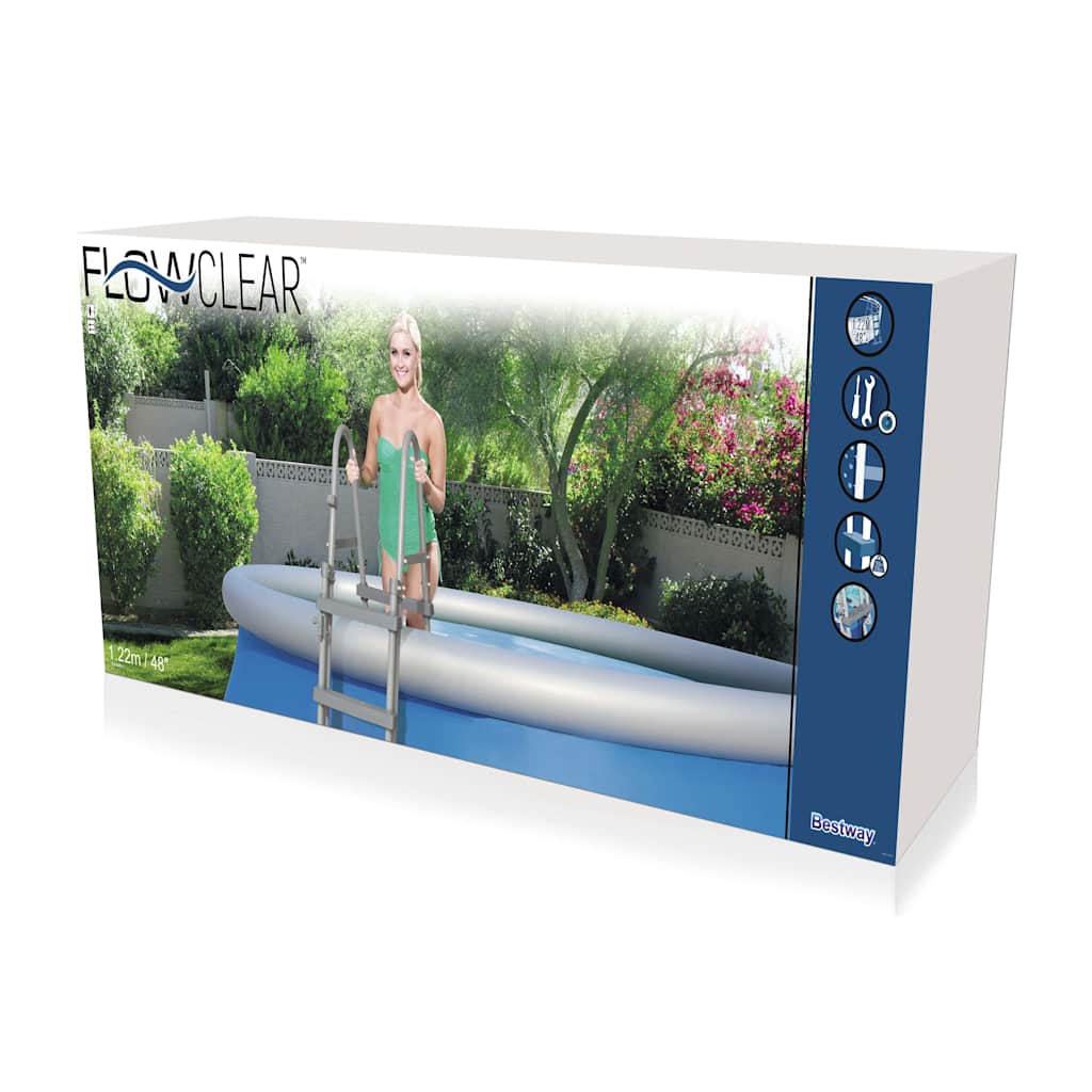 Scaletta per Piscine a 4 Gradini Flowclear 122 cm 58331 | homemem39