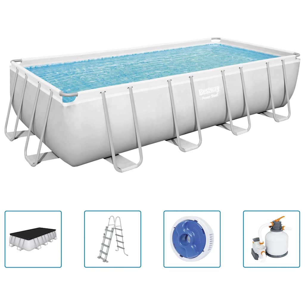 Power Steel Set Piscina Rettangolare 549x274x122 cm