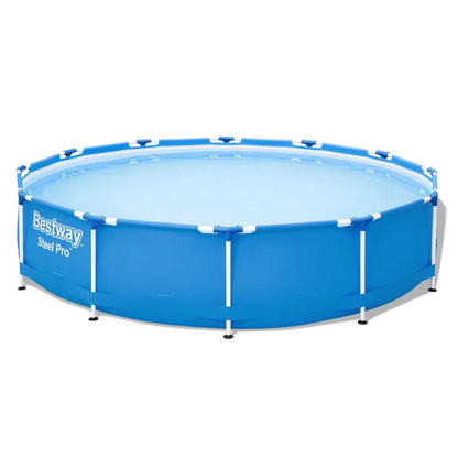 Set Piscina con Telaio Steel Pro 366x76 cm