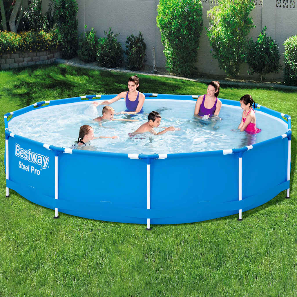 Set Piscina con Telaio Steel Pro 366x76 cm