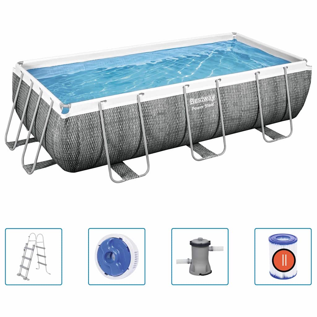 Set Piscina Power Steel 404x201x100 cm
