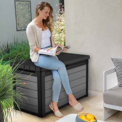 Keter Contenitore da Giardino Premier 380 L Grigio