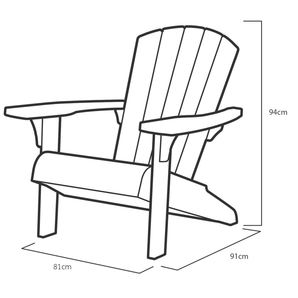 Keter Sedia Adirondack Troy Grafite