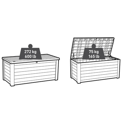 Keter Contenitore Portaoggetti da Esterno Northwood 630 L Grafite