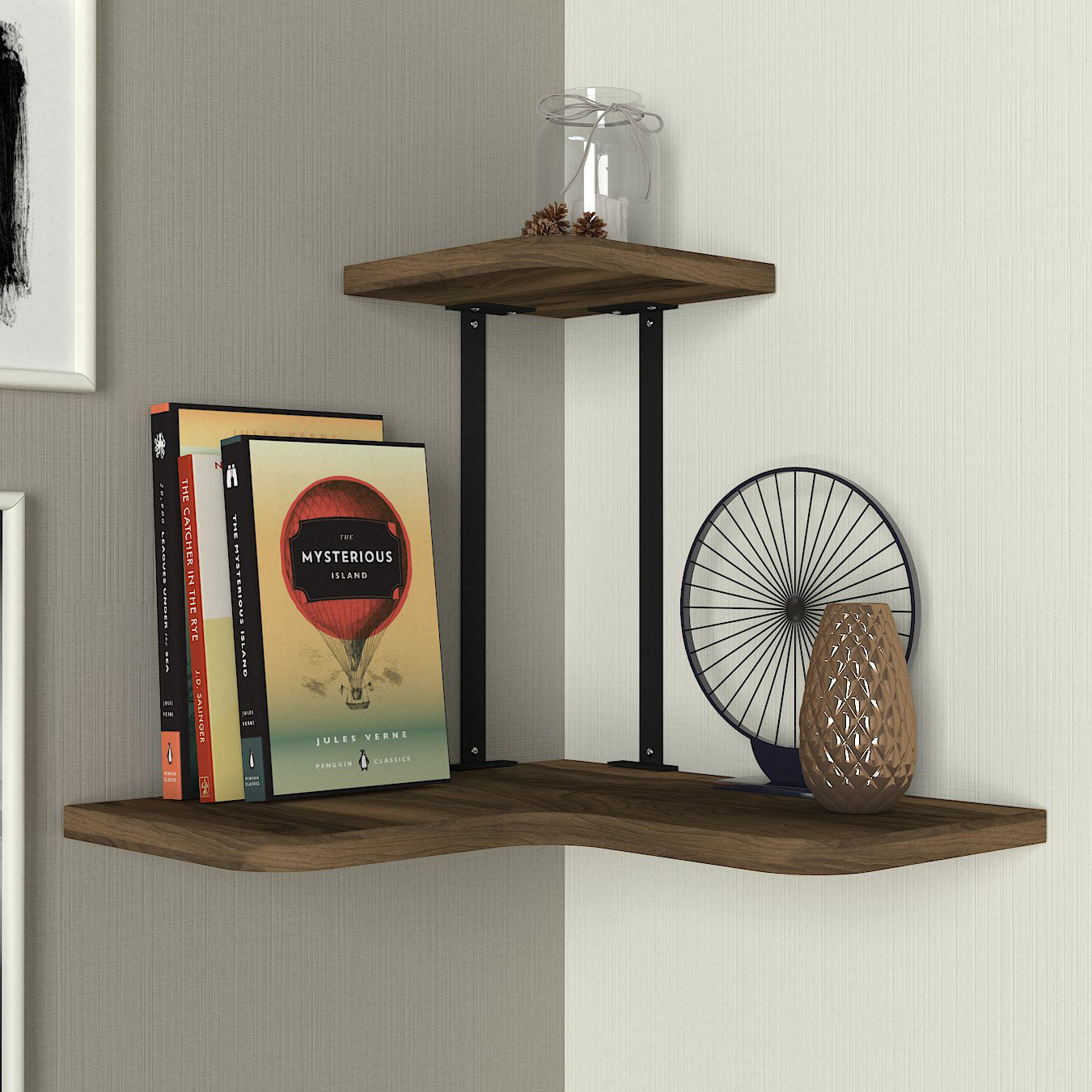 Mensola da Parete in Legno di Abete
