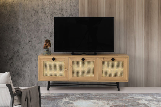 Mobile TV in Melamina - Colore Oak Black