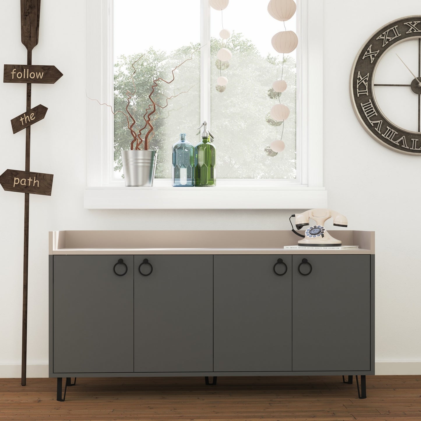 Console in Atlante Pine