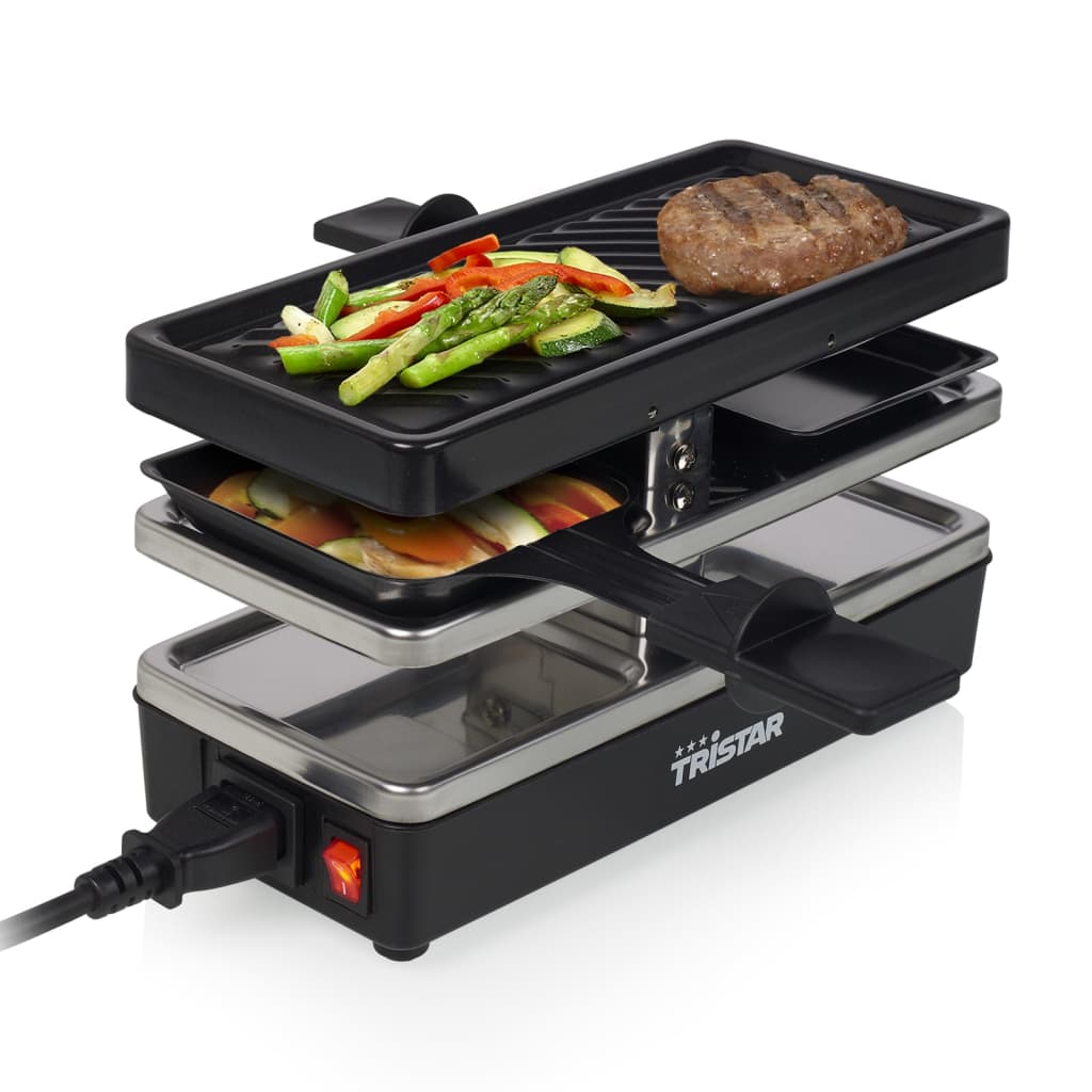 Tristar Griglia Raclette per 2 Persone RA-2741 400 W 23,8x10,4 cm Nera - homemem39