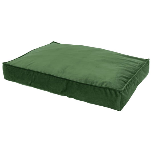 Madison Cuscino per Cani Velvet 100x70x15 cm Verde - homemem39