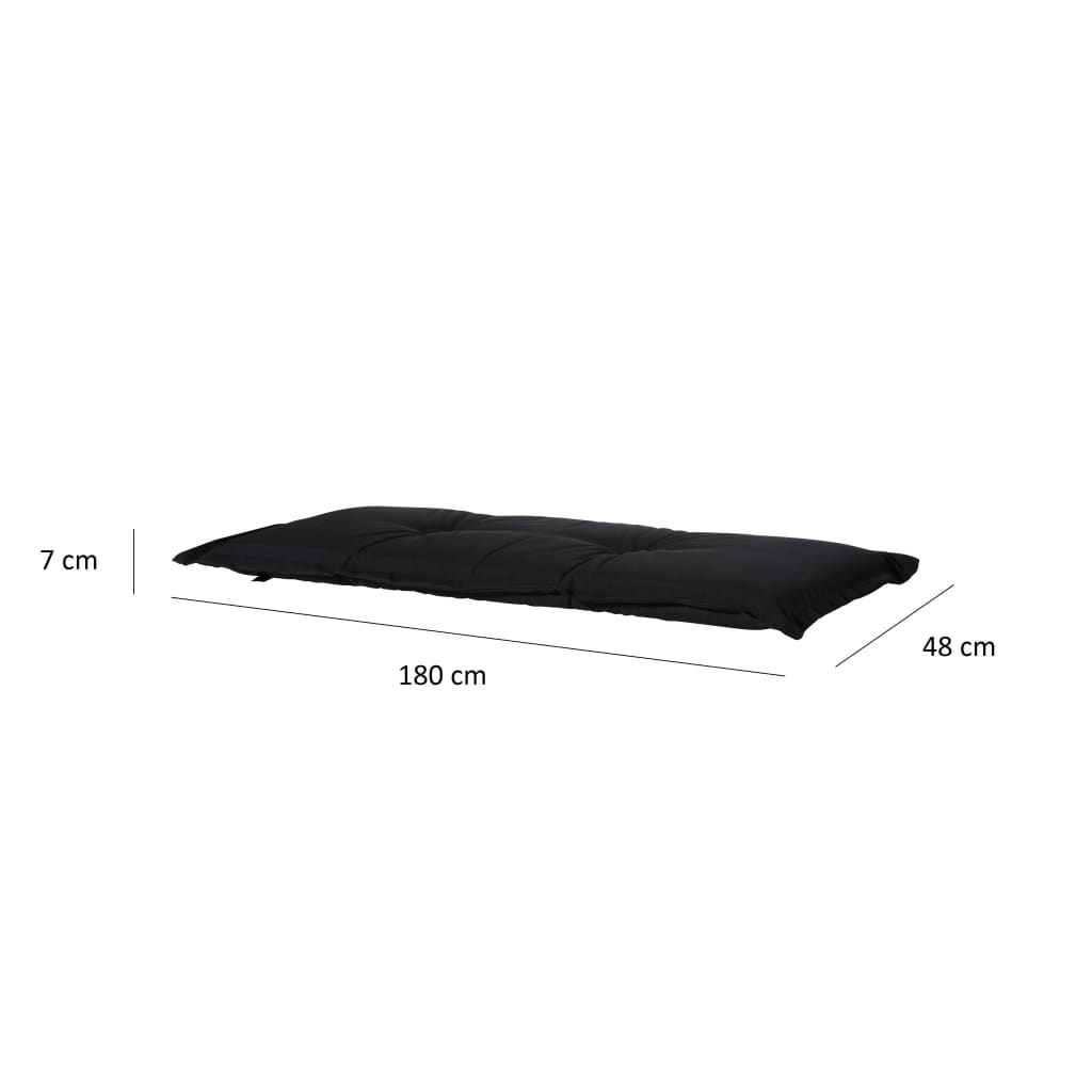 Madison Cuscino per Panche Panama 180x48 cm Nero - homemem39