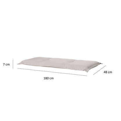 Madison Cuscino per Panca Panama 180x48 cm Beige Chiaro - homemem39