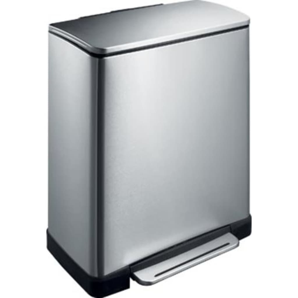 EKO Pattumiera a Gradini E-Cube 28 L+18 L Argento Opaco - homemem39