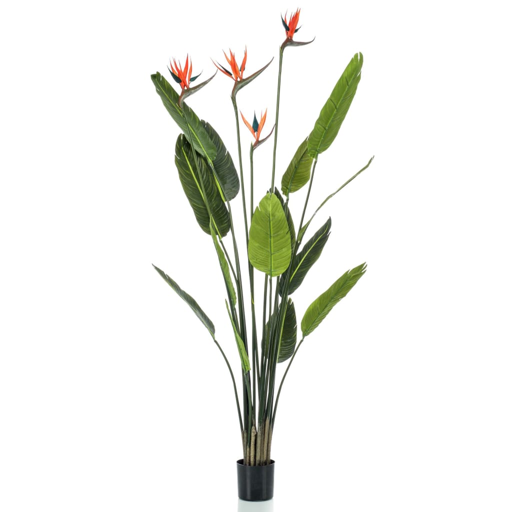 Emerald Pianta Artificiale di Strelitzia con 4 Fiori in Vaso 150 cm - homemem39