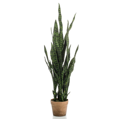 Emerald Pianta Artificiale Sansevieria in Vaso 60 cm