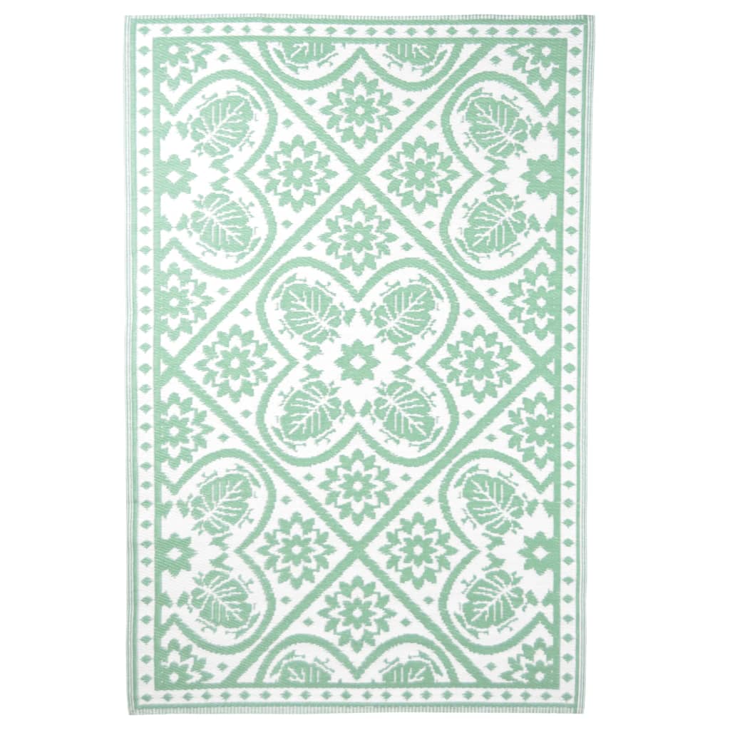 Esschert Design Tappeto da Esterno 182x122 cm a Tessere Verde e Bianco - homemem39