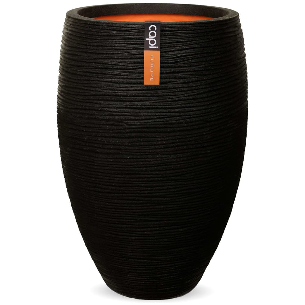 Capi Vaso Nature Rib Deluxe Elegante 40x60 cm Nero KBLR1131