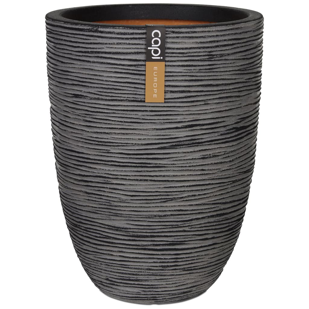 Capi Vaso Nature Rib Elegante Basso 46x58 cm Antracite KOFZ783 - homemem39