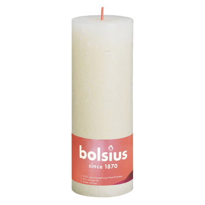 Bolsius Candele Rustiche a Colonna Shine 4 pz 190x68 mm Perla Delicato - homemem39