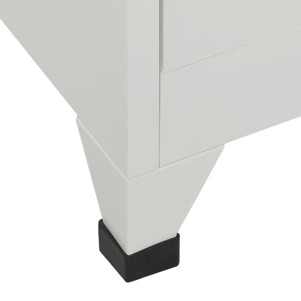 Armadietto a Chiave con 6 Scomparti in Acciaio 90x45x180 cm