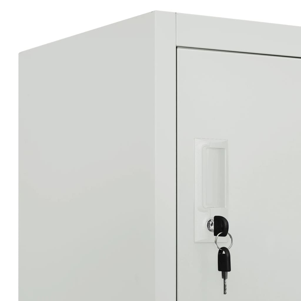 Armadietto a Chiave con 6 Scomparti in Acciaio 90x45x180 cm