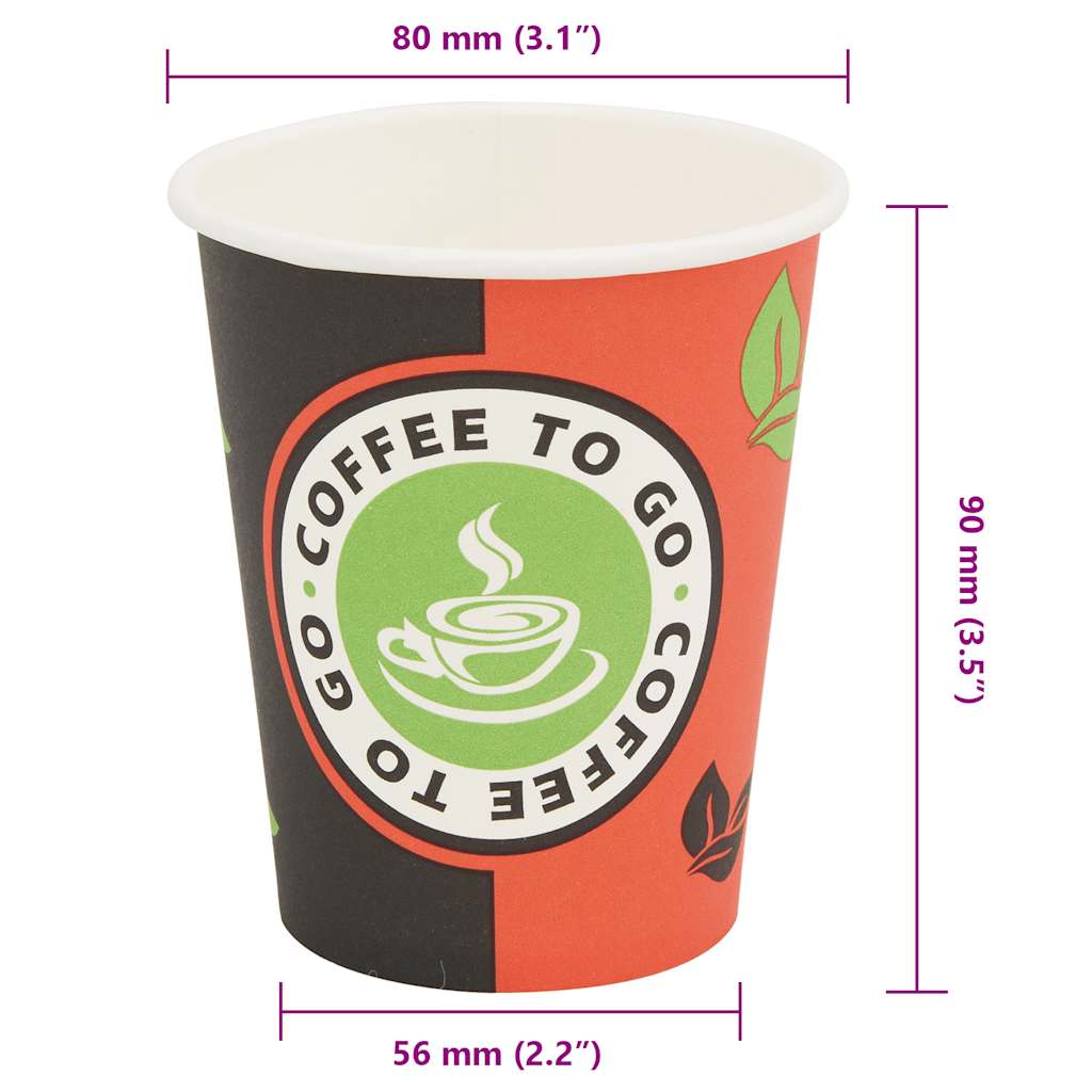Bicchieri da Caffè Monouso in Carta 1000 pz 240 ml (8 oz) | homemem39