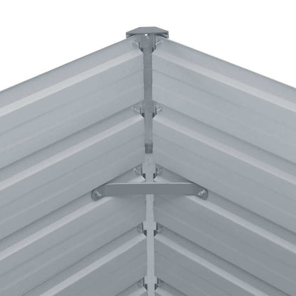 Letto di Coltura Rialzato 160x80x77 cm in Acciaio Zincato Grigio | homemem39