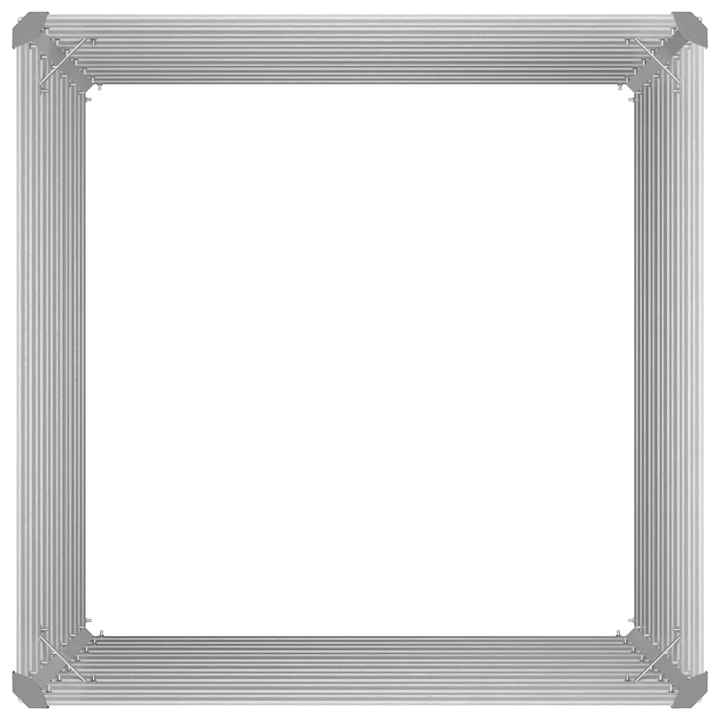 Letto di Coltura Rialzato 100x100x77 cm Acciaio Zincato Grigio - homemem39