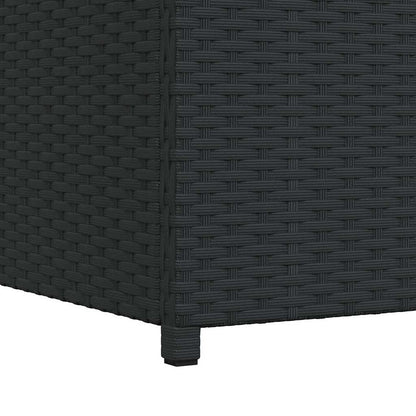 Baule da Giardino Nero 120x50x60 cm in Polyrattan - homemem39