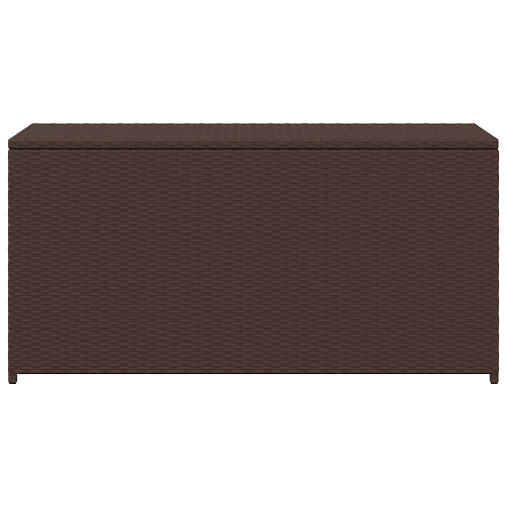 Baule da Giardino Marrone 120x50x60 cm in Polyrattan - homemem39