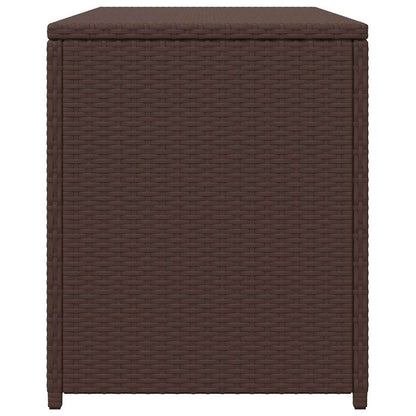 Baule da Giardino Marrone 120x50x60 cm in Polyrattan - homemem39
