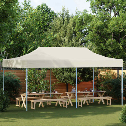 Tenda Pieghevole Pop-Up 3x6 m Bianco Crema - homemem39
