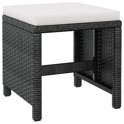 Set da Pranzo da Giardino 11 pz Polyrattan e Legno Acacia Nero | homemem39